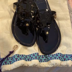 TORY BURCH MILLER Patent Leather Sandals & Duster